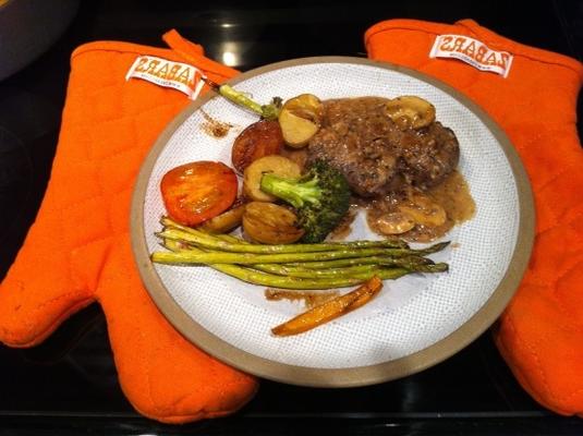 filet de boeuf avec champignons et madère