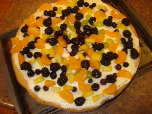 délicieuse pizza aux fruits