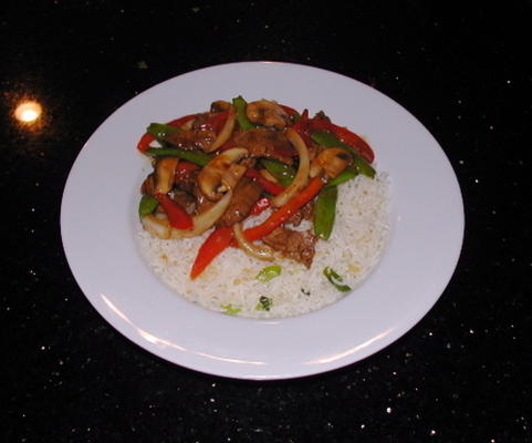 Sauté de boeuf à la mandarine