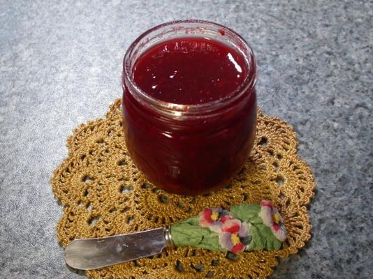 confiture de framboise à la rhubarbe