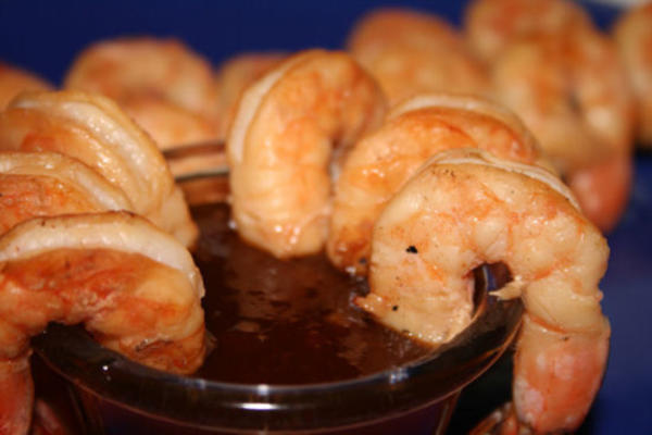 brochettes de crevettes thaïlandaises avec sauce piquante au gingembre