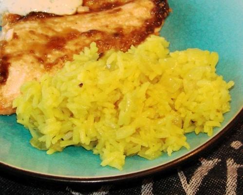 riz jaune à l'ail