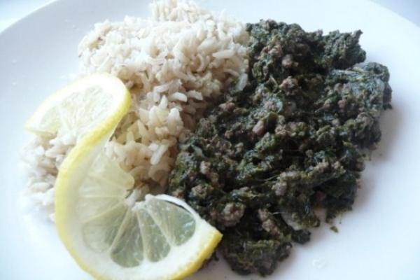 Les épinards, le bœuf et le riz libanais de Lina