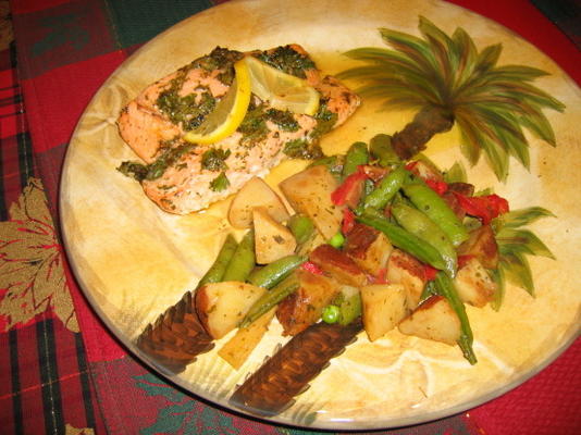 saumon au citron et à l'ail