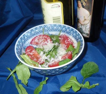 salade de roquette et de parmesan