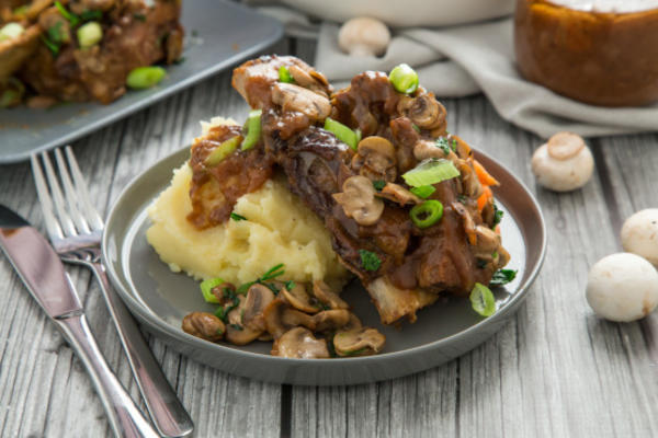 côtes de boeuf aux champignons