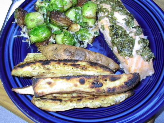 saumon cuit au four avec coriandre et citron vert