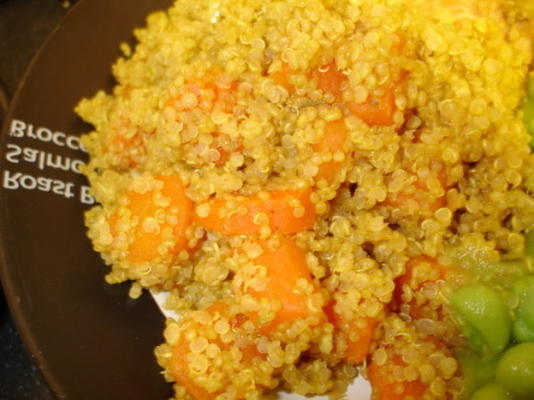 mélange de carottes, pois chiches et quinoa