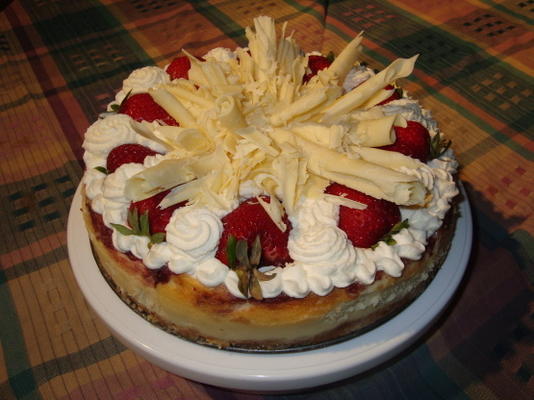 cheesecake marbré à la fraise