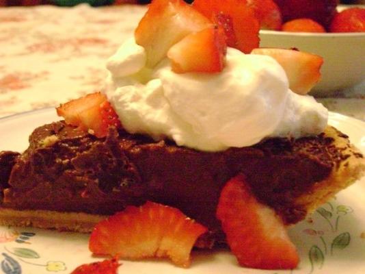 Tarte au pouding au chocolat noir