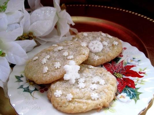 biscuits blancs de flocon de neige