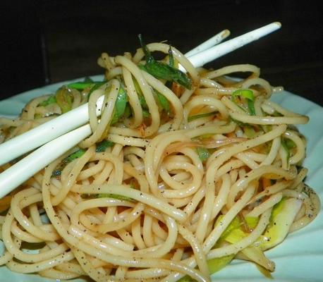 linguine aux oignons verts