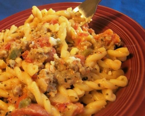 rotini saucisse-tomate crémeuse