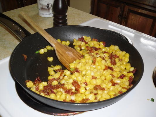 séminole, hominy baconné