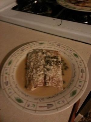mahi mahi à la crème de câpres à l'ail aux câpres