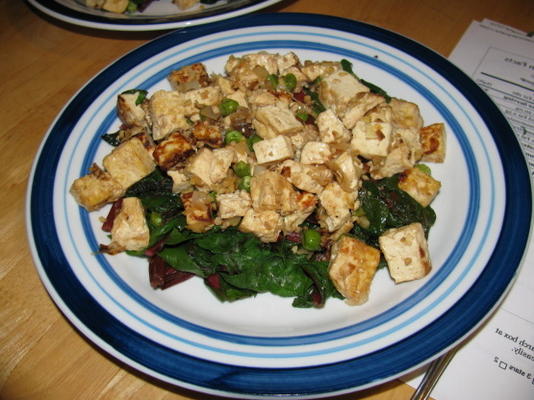 verts tibétains au tofu (tofu tse)