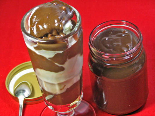 sauce au chocolat et beurre d'arachide