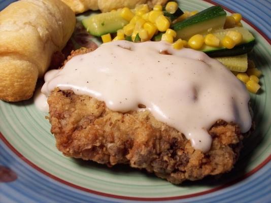 steak frit au poulet avec sauce au poivre