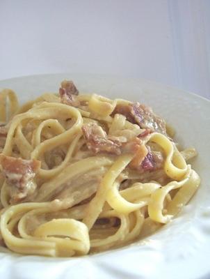 fettuccine au brie et au bacon