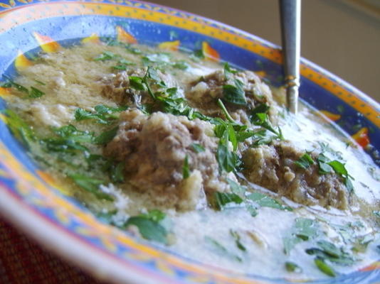soupe aux boulettes de viande cypriote (yourvarlakia avgolemono) (sans gluten)