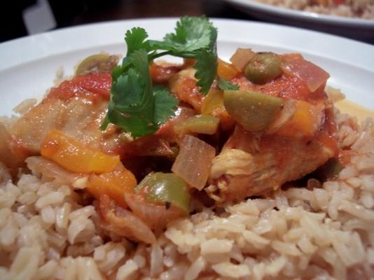 pollo guisado dominicain / poulet cuit