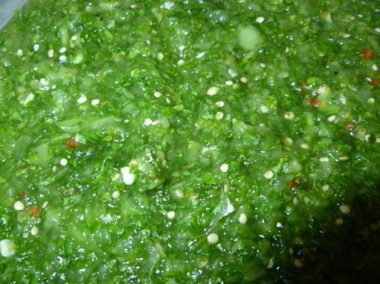 tomates salsa verde
