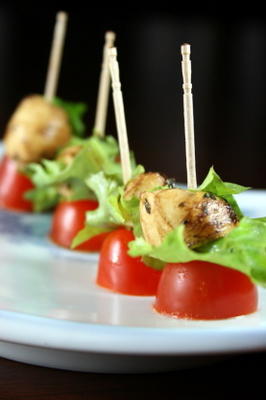 apéritifs de bocconcini à la tomate et au bébé