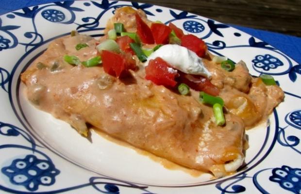 enchiladas faciles au poulet et au fromage