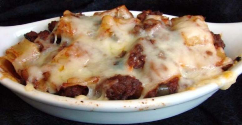 penne au four avec sauce à la viande