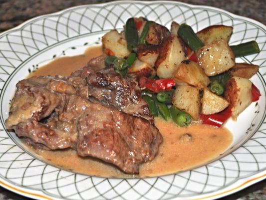 autocuiseur rôti avec sauce aux champignons - facile