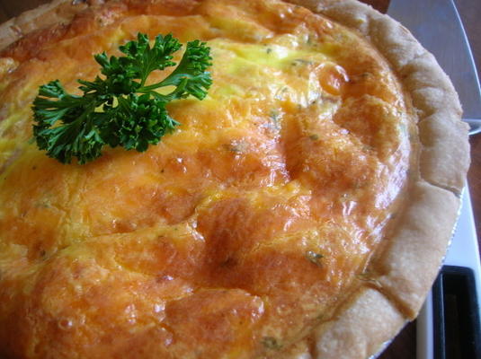 quiche au bacon et cheddar