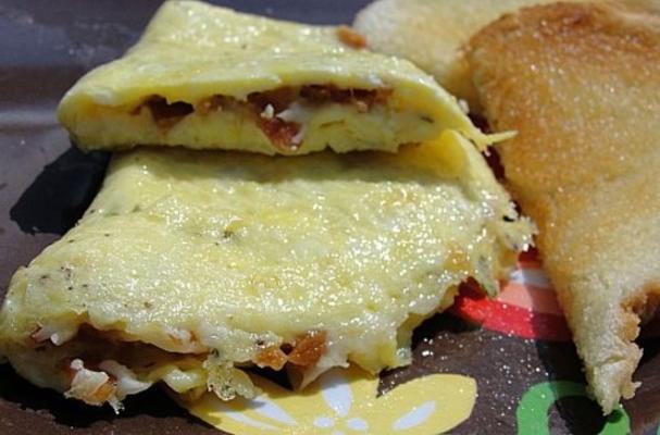 omelette au bacon et au parmesan