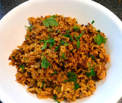 riz brun et sauvage assaisonné