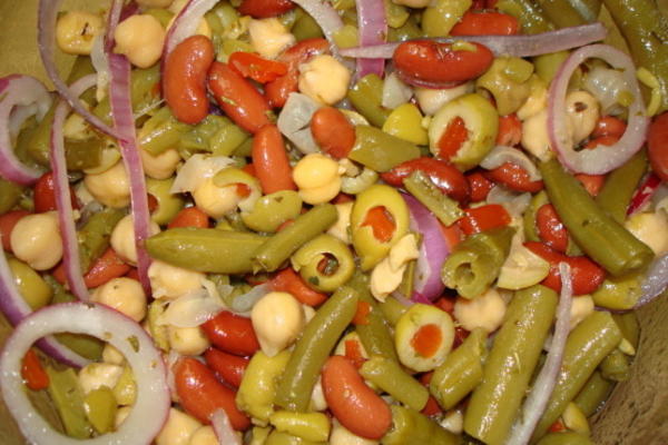 salade de trois fèves aux olives