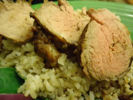 filet de porc en croûte balsamique-ail grillé (faible teneur en glucides)