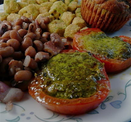 tomates rôties au pesto