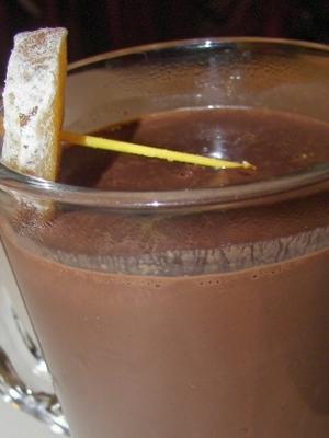 chocolat chaud à la framboise