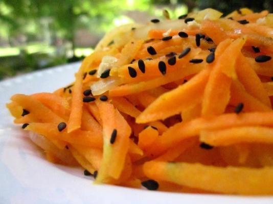 carottes noircies au sésame