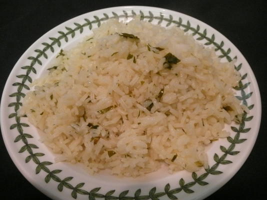 riz aux herbes et beurre