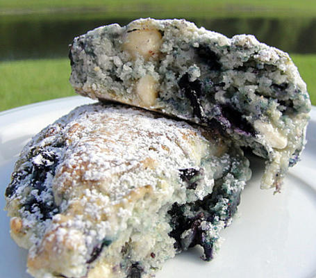 scones aux bleuets et au chocolat blanc