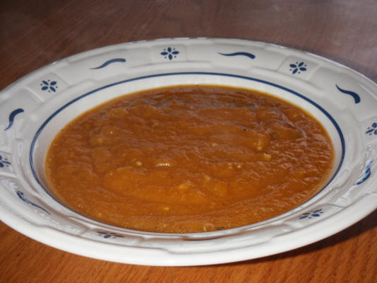 soupe potiron / courge à l'ail et au thym