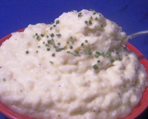 fromage de pomme de terre et purée de chou-fleur