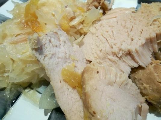 rôti de longe de porc et kraut à la mijoteuse