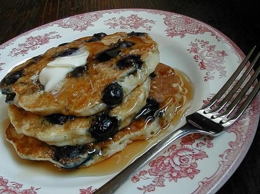 galettes d'avoine au babeurre et aux myrtilles