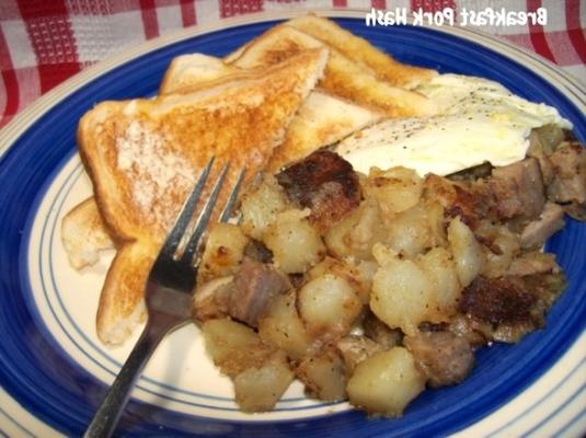 hasch de porc de petit déjeuner