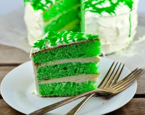 gâteau de velours vert