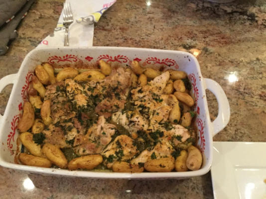 poulet à l'ail italien et pommes de terre