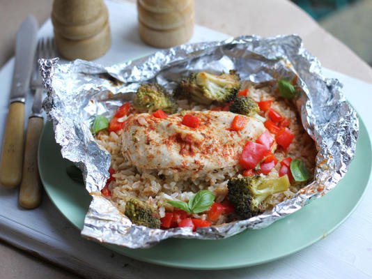 Kraft Foil Paquet Dîner De Poulet Du Sud-Ouest