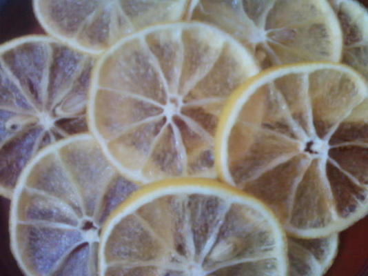 tranches de citron confits au four