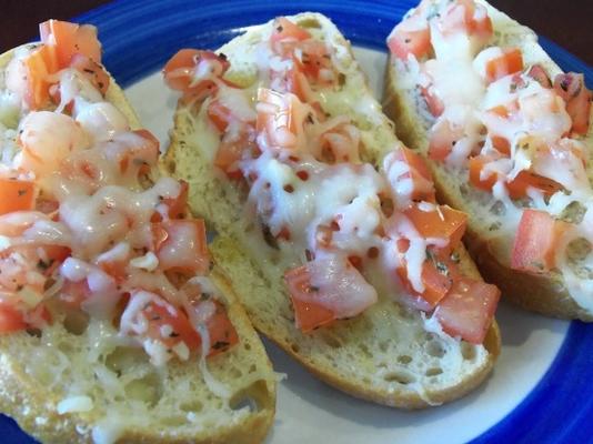 bruschetta de mozzarella fraîche